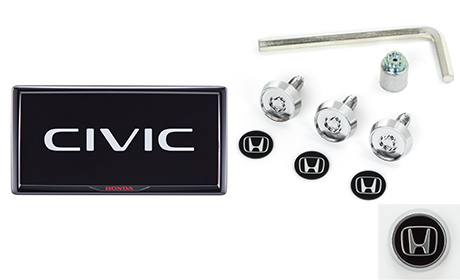 ライセンスフレーム＋ナンバープレートロックボルトのセット