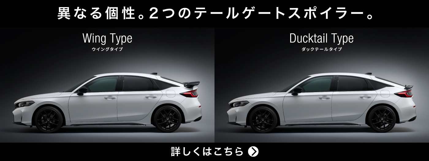 異なる個性。2つのテールゲートスポイラー。