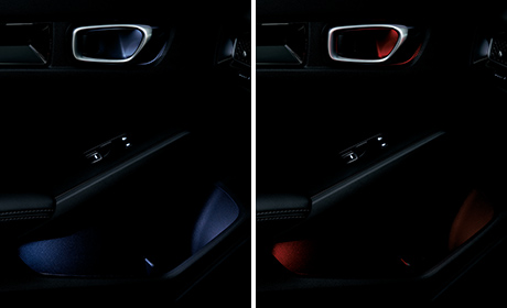 インナードアハンドル＆ドアポケットイルミネーション