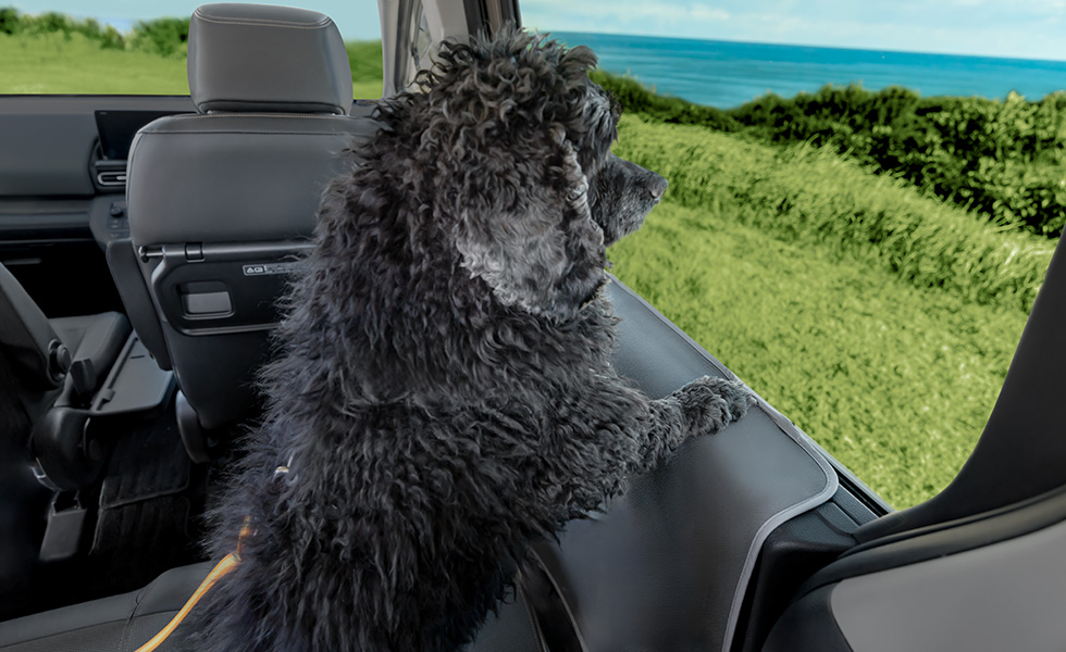 わんこがカバーに足を掛けたときのイメージ。