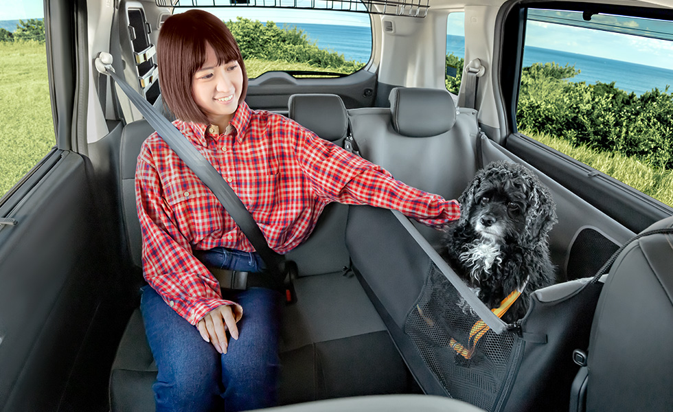 わんこの隣に座ったときのイメージ。