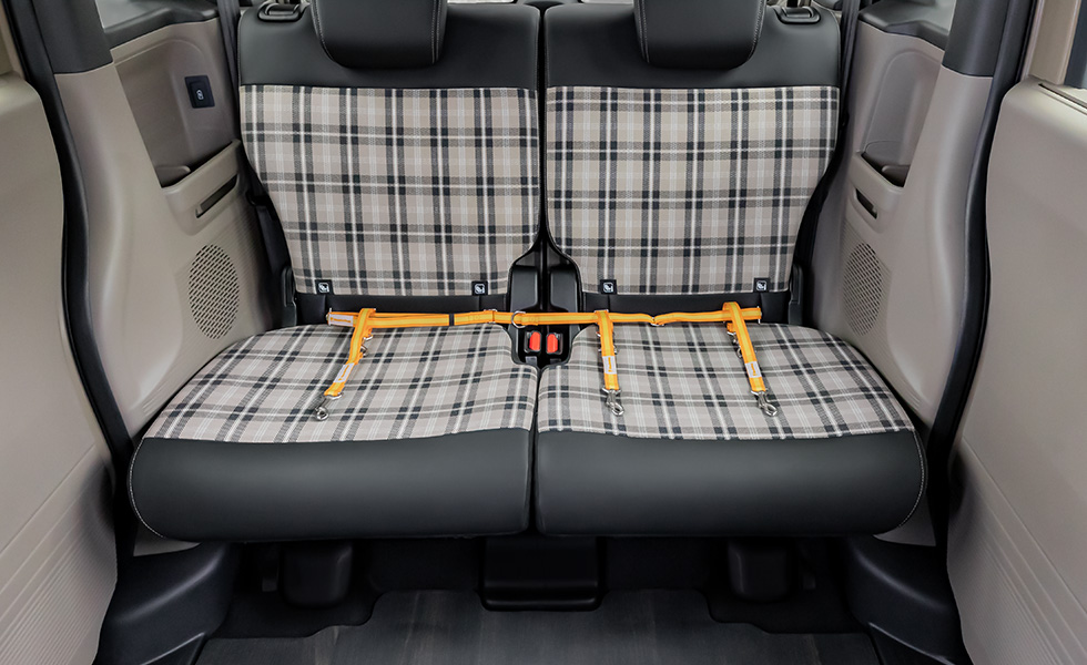 SサイズとMサイズを組み合わせて装着したときのイメージ。