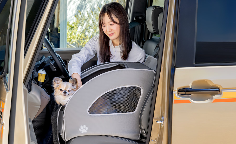 助手席に装着したときのイメージ。