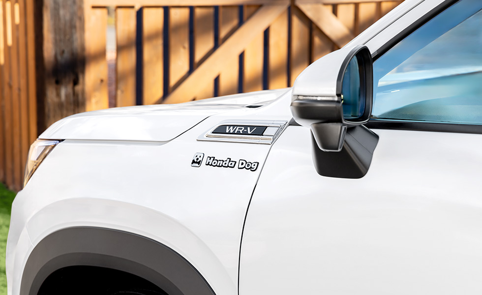 ドアミラーの近くに装着したときのイメージ。