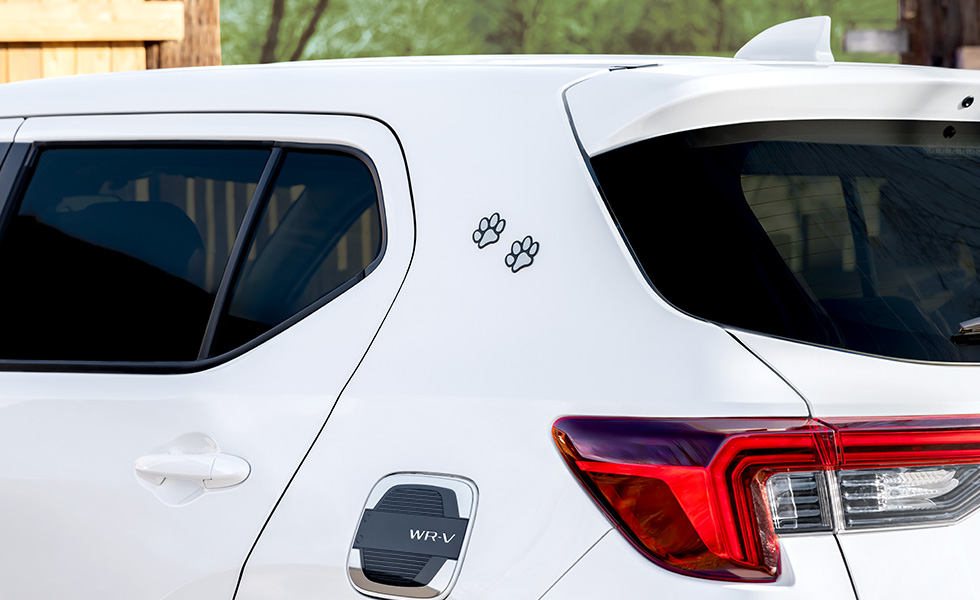 リアガラスの近くに装着したときのイメージ。