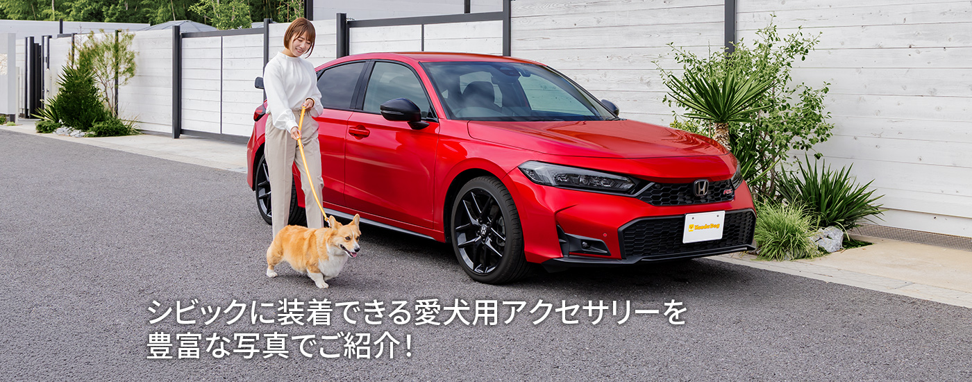 シビックに装着できる愛犬用アクセサリーを豊富な写真でご紹介！
