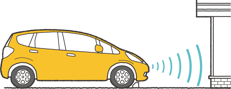 車速が約10km/h以下で約3m以内の前方障害物を検知