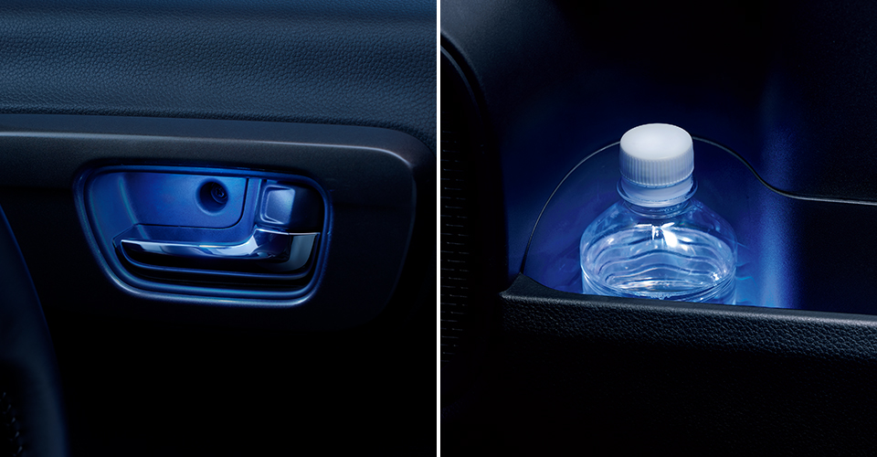 インナードアハンドル＆ドアポケットイルミネーション