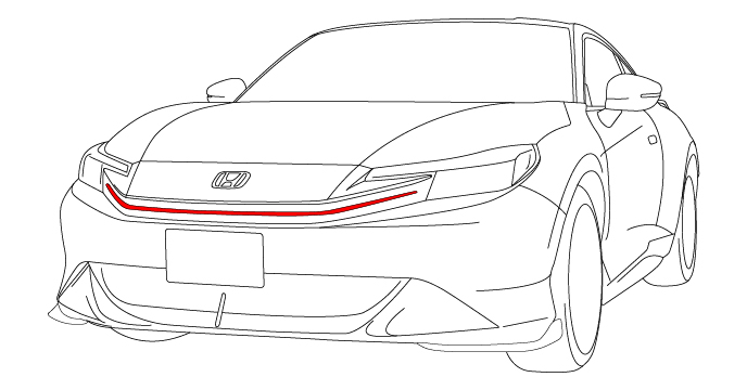 フロントグリルモールディング