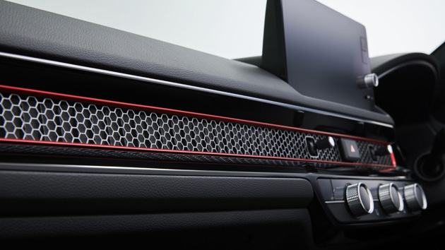 ピンストライプ加飾（エアコンアウトレット）〈レッド〉