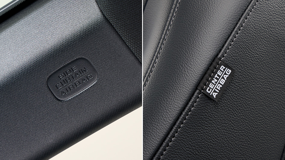 運転席用＆助手席用i-SRSエアバッグシステム、フロントセンターエアバッグシステム、前席/後席用i-サイドエアバッグシステム＋前席/後席用サイドカーテンエアバッグシステム、運転席用＆助手席用SRSニーエアバッグシステム