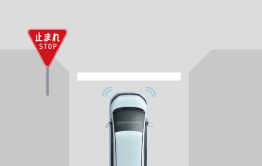 一時停止位置や信号待ちからの発進時