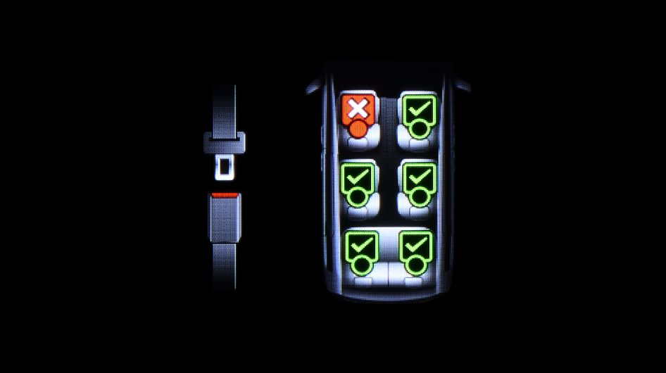 全席シートベルト非着用警報（シートベルトリマインダー）