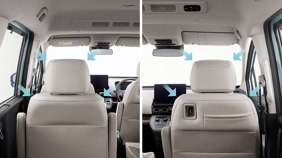 酔いにくさをつくる、抜けの良い視界。