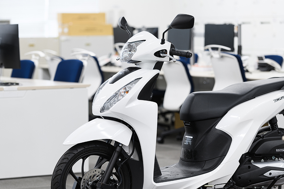 バイクのあるオフィス