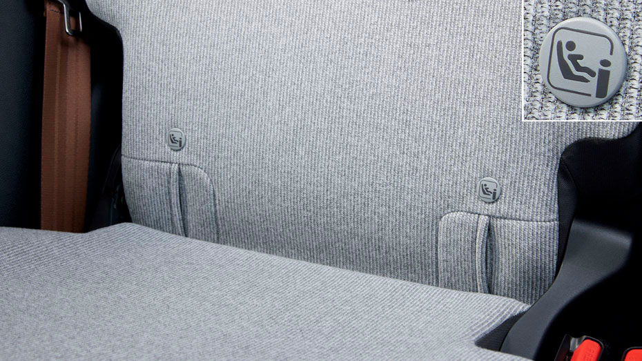 ISOFIX/i-Sizeチャイルドシート下部取付金具（リア左右席）＋トップテザー取付金具