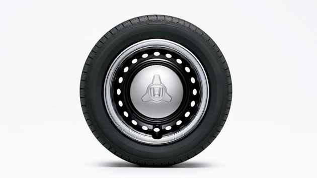 [画像]14インチスチールホイール＋ハーフホイールキャップ（シルバー）