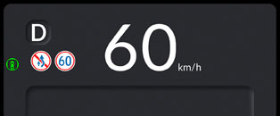 標識認識機能表示（Honda SENSING）