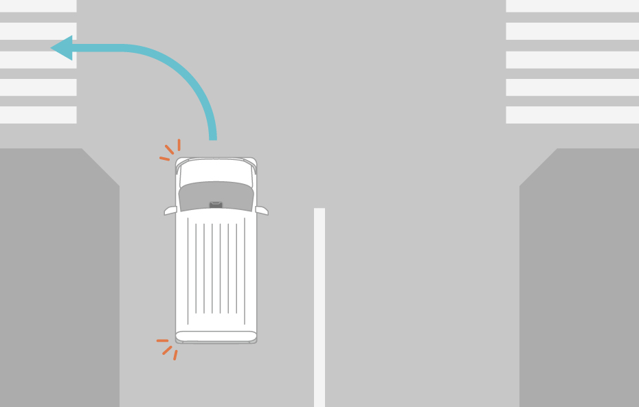 右左折時や車線変更時