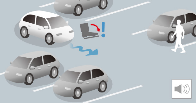 急アクセル抑制機能 イメージ