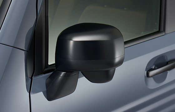 電動格納式リモコンブラックドアミラー