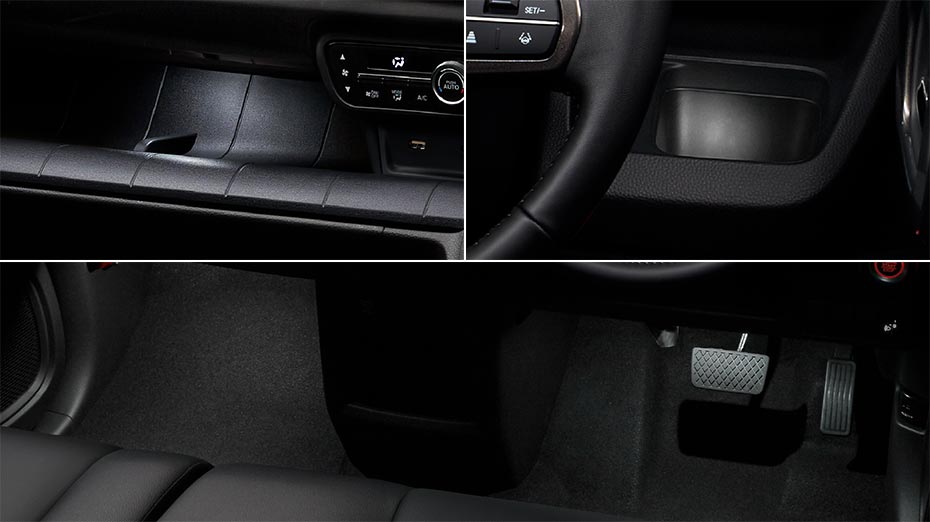 【インテリアイルミネーション】インパネトレー〈助手席側〉/ドリンクホルダー〈運転席〉/フット〈運転席/助手席〉