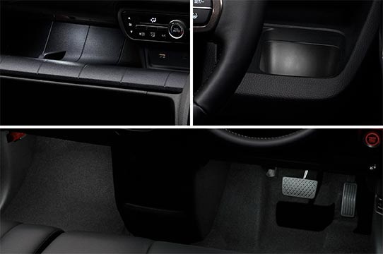 ●インテリアイルミネーション（インパネトレー〈助手席側〉/ドリンクホルダー〈運転席〉/フット〈運転席/助手席〉）