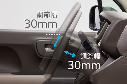 テレスコピック&チルトステアリング