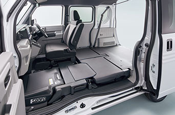 EVでも実現した、N-VANらしい荷室。画像