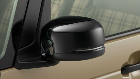 クリスタルブラック・パール塗装電動格納式リモコンドアミラー