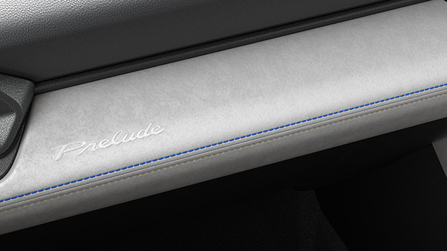 助手席側ミドルライニング（雲柄表皮/バイカラーステッチ）＋PRELUDE刺繍ロゴ