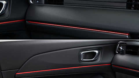 インパネガーニッシュ&ドアライニングガーニッシュ（レッド）