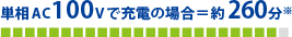 �P��AC100v�ŏ[�d�̏ꍇ ��260���i���j