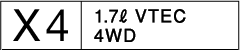 X4 1.7L VTEC 4WD