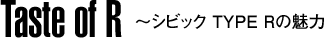Taste of R �`�V�r�b�N TYPE R�̖���