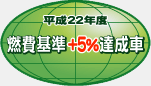 「平成22年度燃費基準+5%達成車」表示マーク
