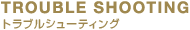 TROUBLE SHOOTING�@�g���u���V���[�e�B���O