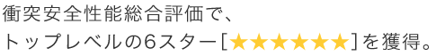 �Փˈ��S���\�����]���ŁA�g�b�v���x����6�X�^�[�m�������������n���l���B