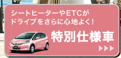 シートヒーターやETCがドライブをさらに心地よく!│特別仕様車はこちら