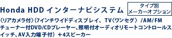 Honda HDD�C���^�[�i�r�V�X�e���i�^�C�v�ʃ��[�J�[�I�v�V�����j