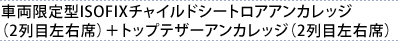 �ԗ�����^ISOFIX�`���C���h�V�[�g���A�A���J���b�W�i2��ڍ��E�ȁj�{�g�b�v�e�U�[�A���J���b�W�i2��ڍ��E�ȁj