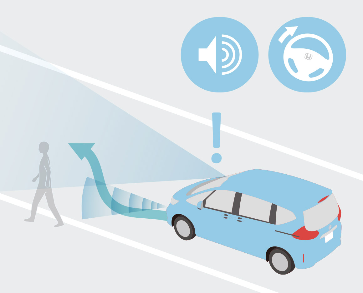 歩行者事故低減ステアリング