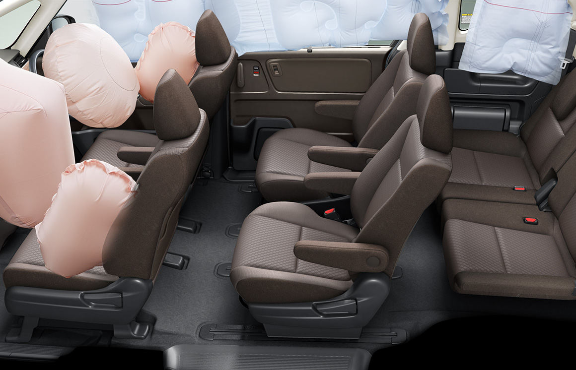 1列目シート用i-サイドエアバッグシステム＋サイドカーテンエアバッグシステム