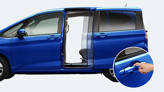 両側パワースライドドア作動イメージ