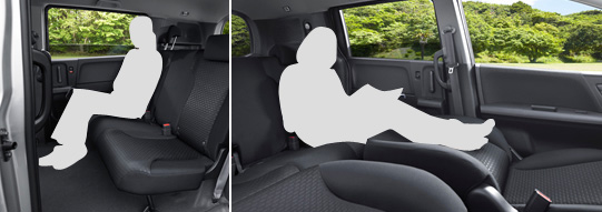 ゆとりの快適リアシート