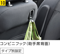 コンビニフック(助手席背面)(タイプ別設定)