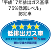 「平成17年排出ガス基準75%低減レベル」認定車