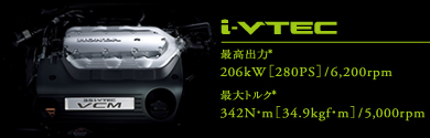 �͋����L�т₩�ȑ���𐶂ޑS��g���N�t���G���W���BV6 3.5 i-VTEC