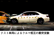 テスト車両によるクルマ相互の衝突実験(イメージ)