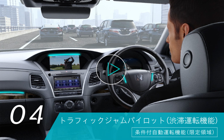 04 トラフィックジャムパイロット（渋滞運転機能）条件付自動運転機能（限定領域）